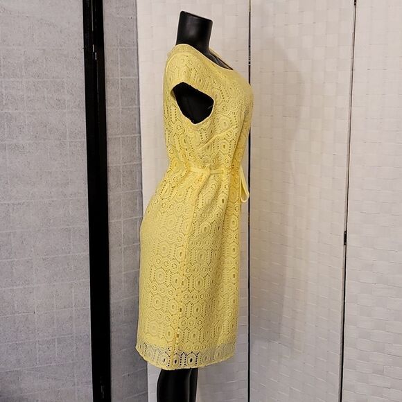 BRAND NEW R&K HIDDEN ZIPPER CLOSURE ROUND NECKLINE SHEATH LACE DRESS - Picture 5 of 15